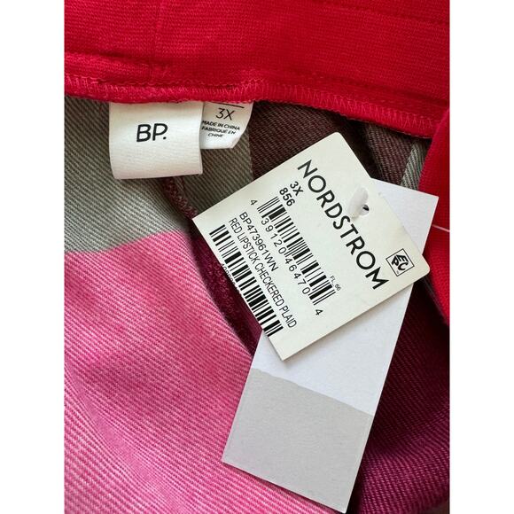 SALE New ~ BP. NORDSTROM ~ Red Checkered Plaid Flannel Pajama Pants Size 3X - Picture 5 of 6